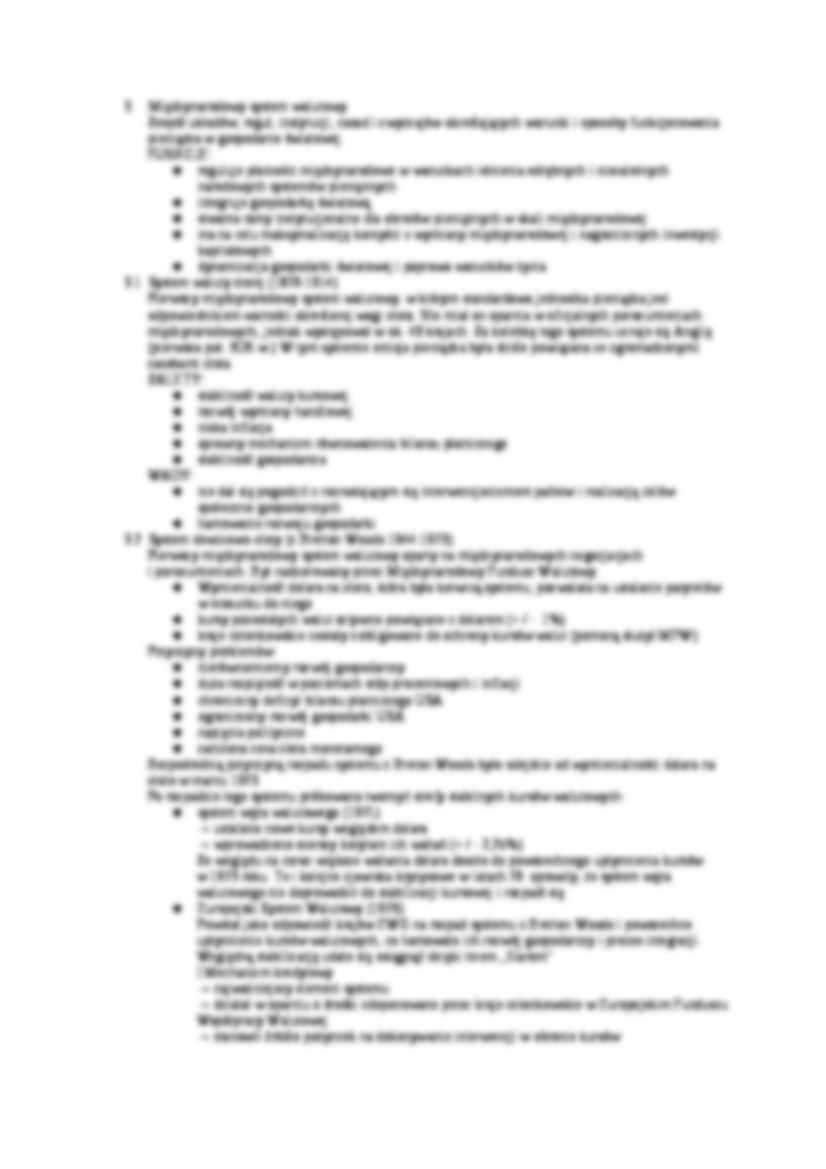 Międzynarodowe stosunki gospodarcze - syllabus - strona 3