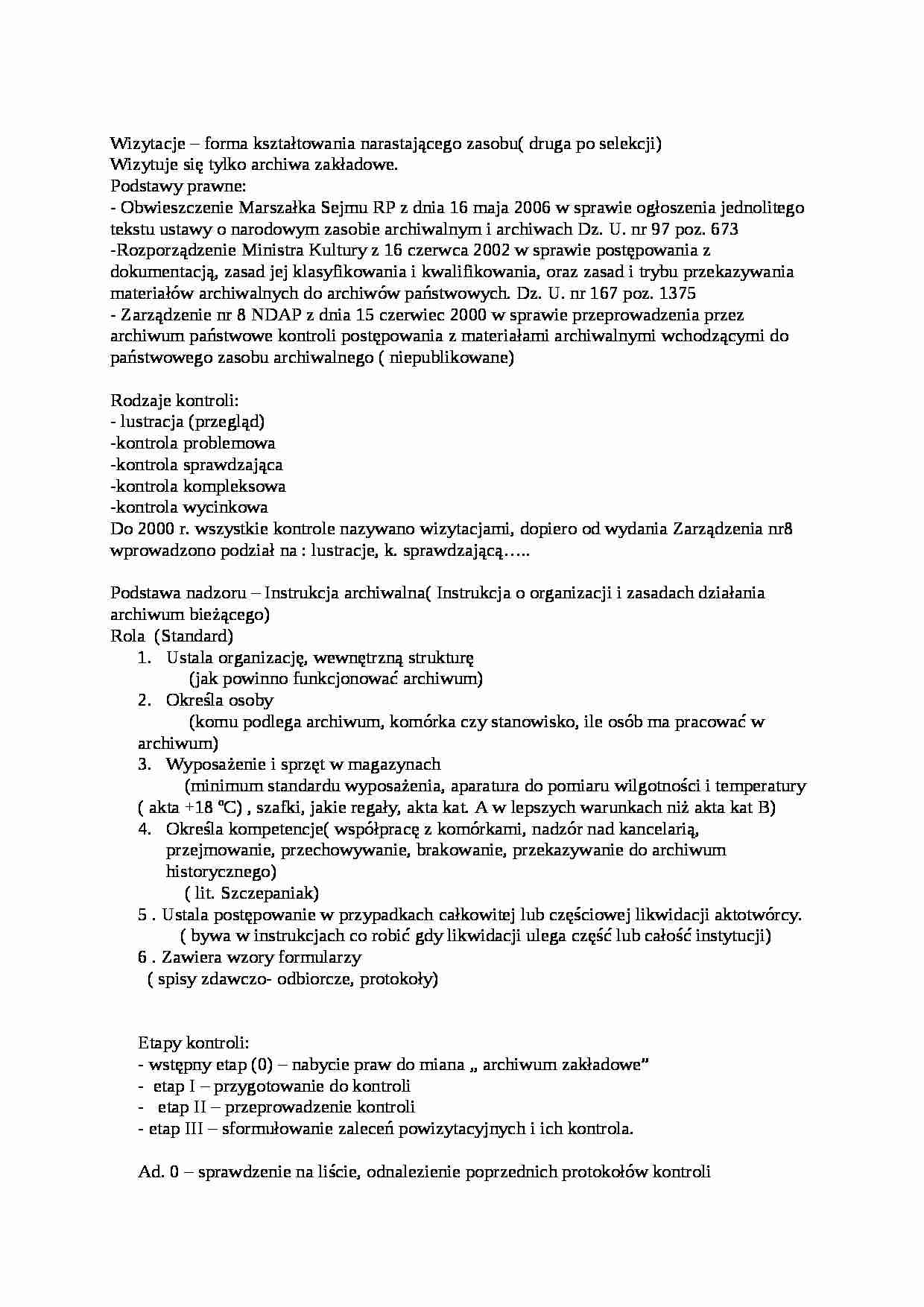 Teoria i metodyka archiwalna - pojęcia - strona 1