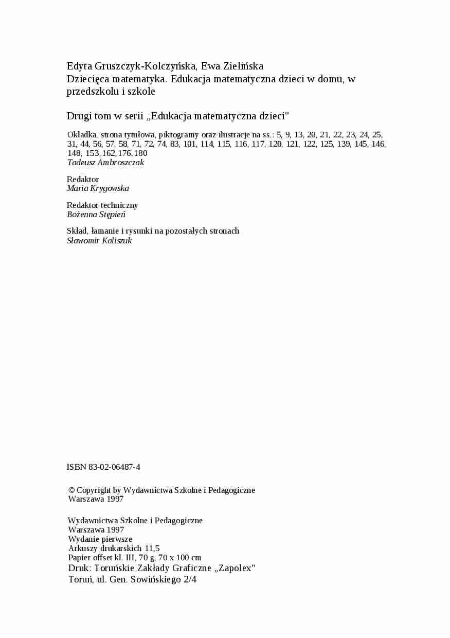 Dziecięca matematyka - strona 1