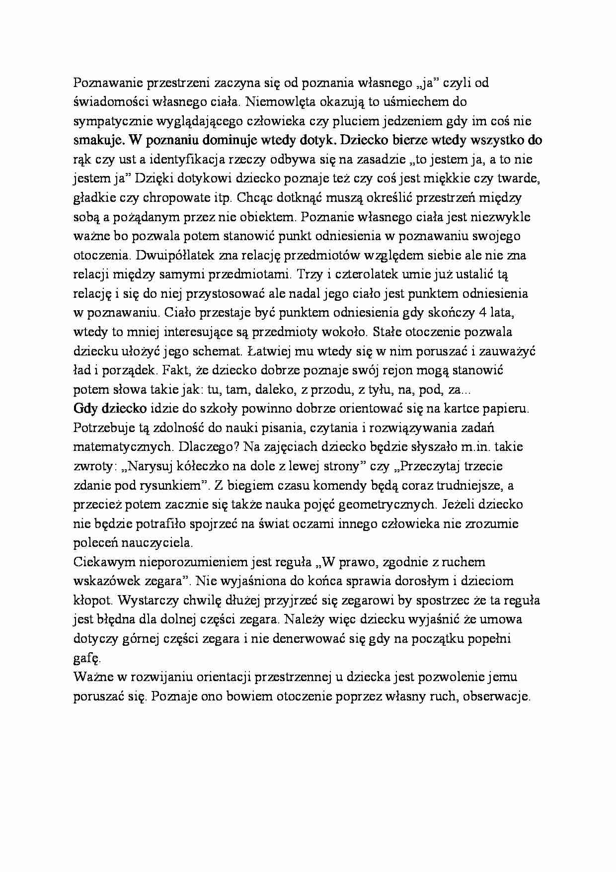 Poznawanie przestrzeni - strona 1