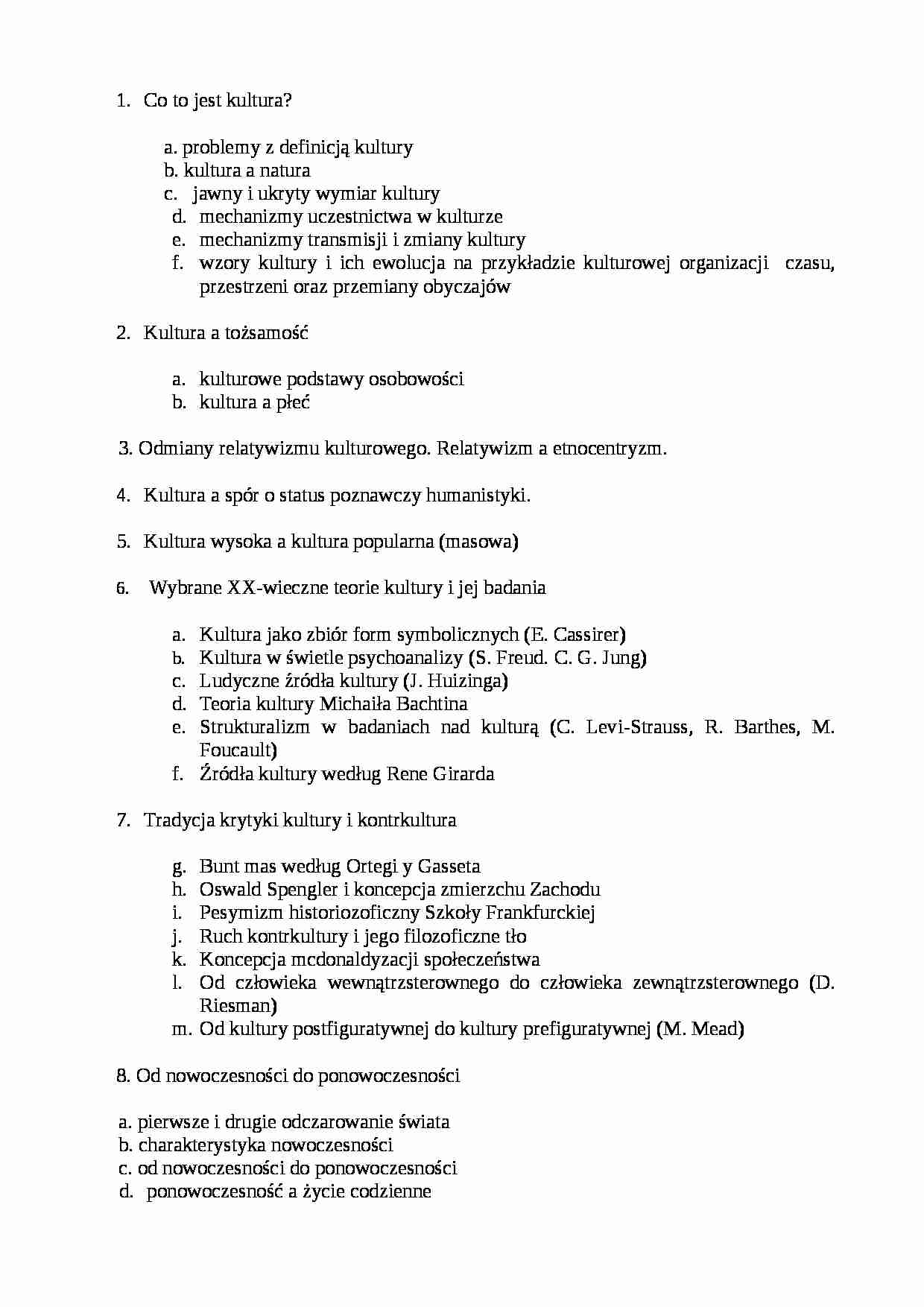 Filozofia kultury  - strona 1