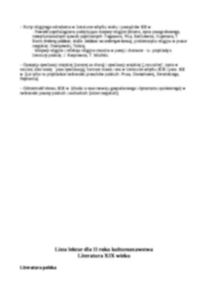 Zakres wiedzy obowiązującej na egzaminie z litaratury XIX wieku - strona 3