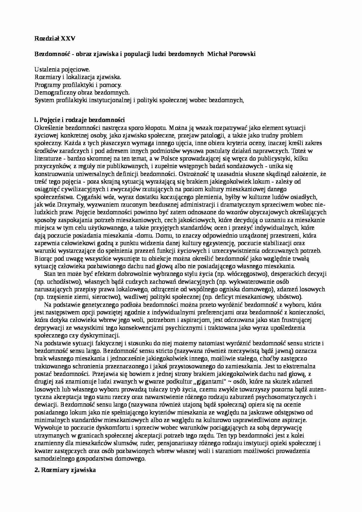 Bezdomność - obraz zjawiska i populacji ludzi bezdomnych - strona 1