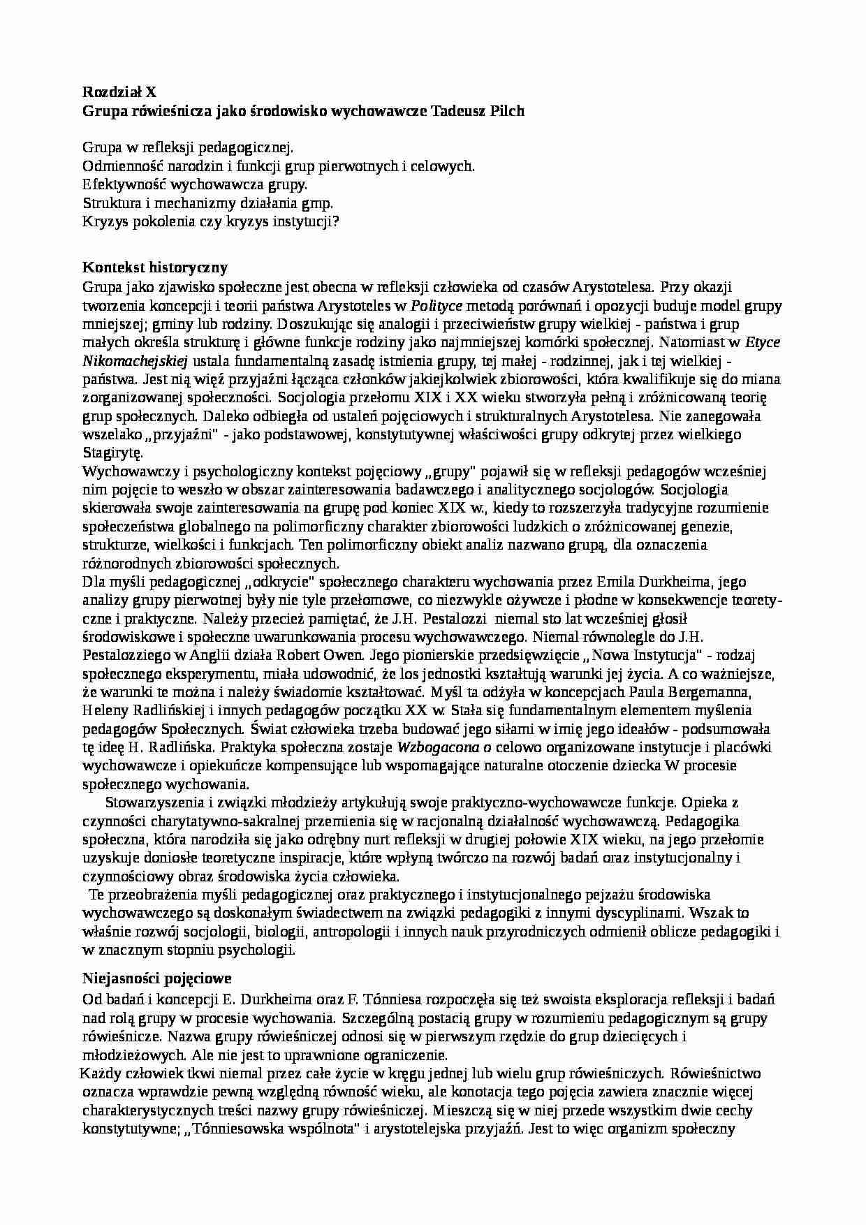 Grupa rówieśnicza jako środowisko wychowawcze - strona 1