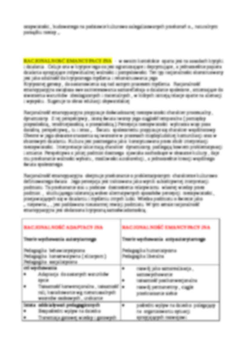 Pedagogika w perspektywie adaptacyjnej, emancypacyjnej  - strona 2