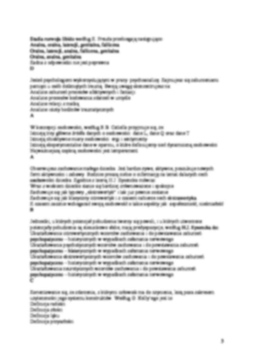 Psychologia ogólna - pytania na egzamin - Teoria relacji - strona 3