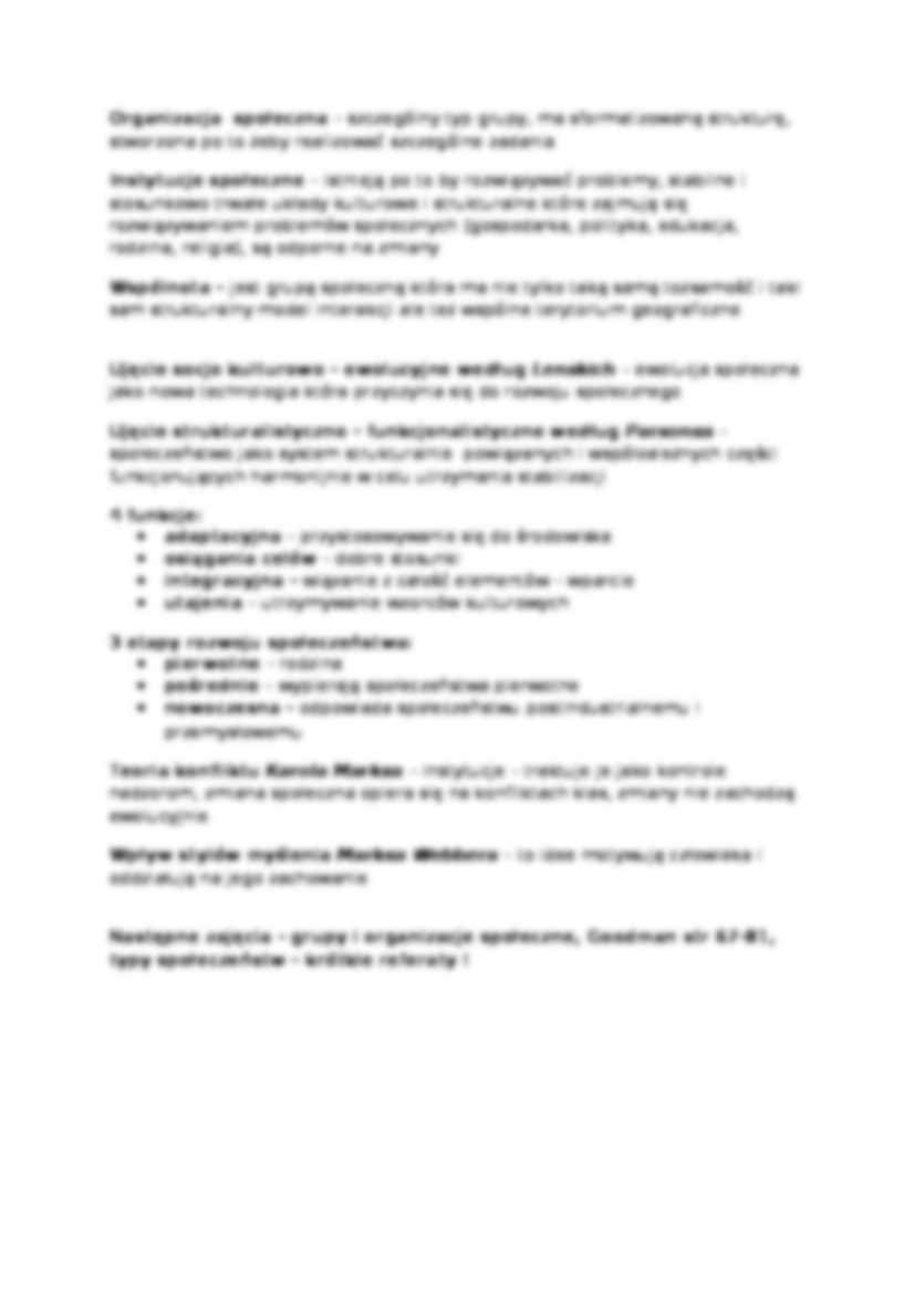  Podstawy socjologii - ćwiczenia 22.10.09 - strona 2