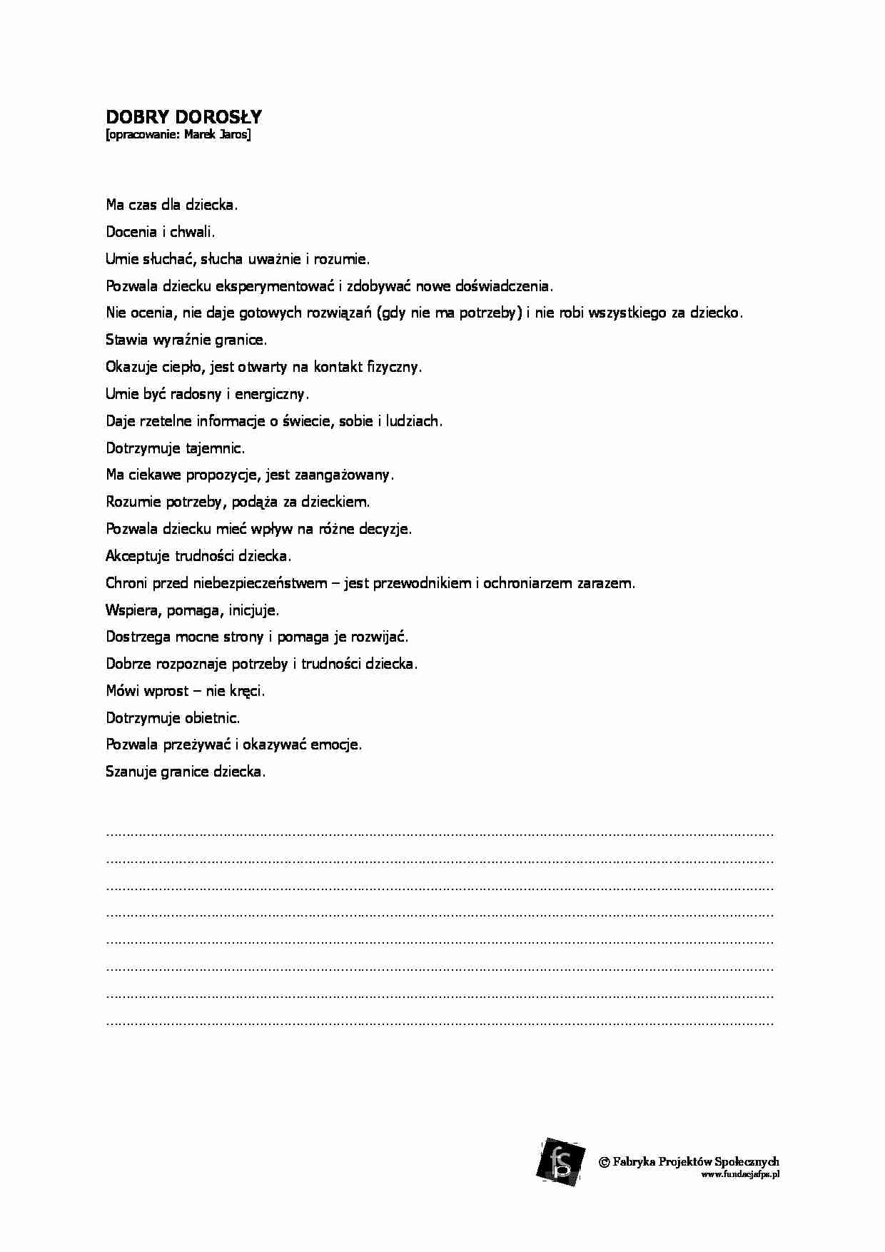 Dobry dorosły - strona 1