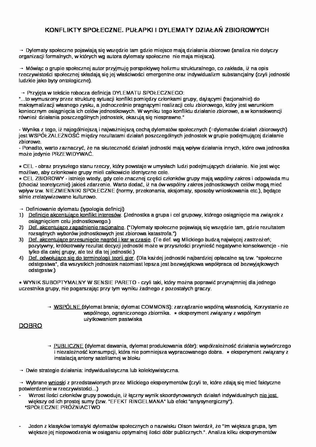 Konflikty społeczne - strona 1