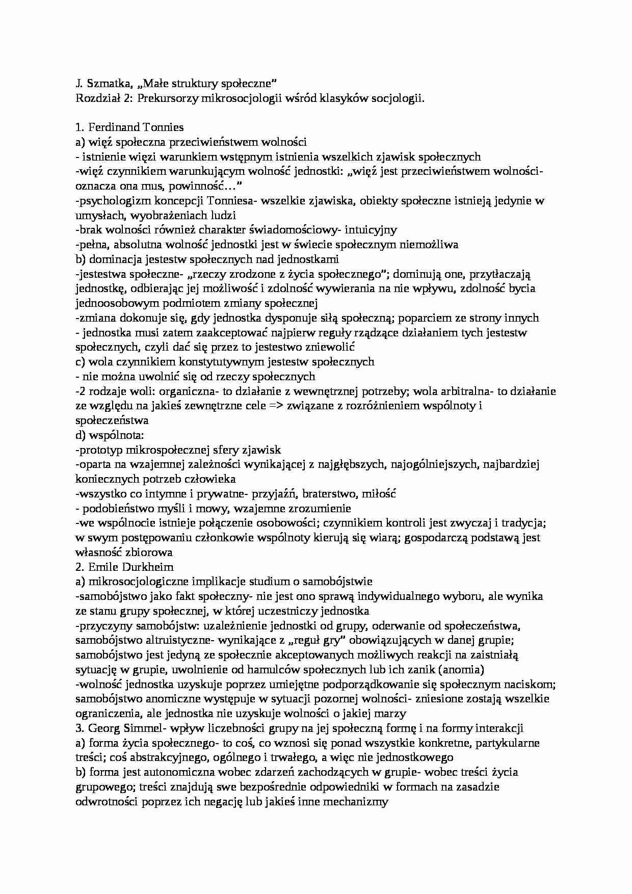 Małe struktury społeczne - strona 1