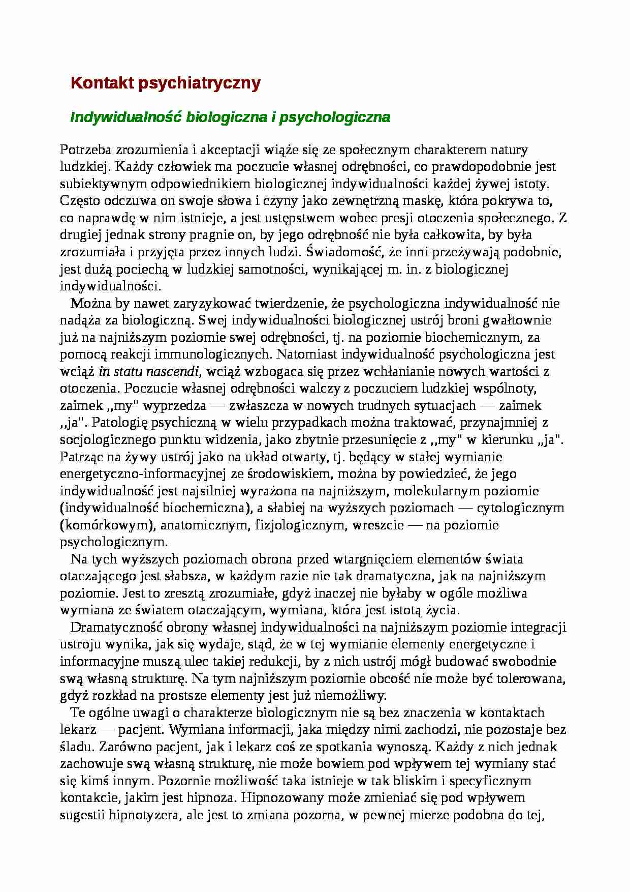 Kontakt psychiatryczny - strona 1