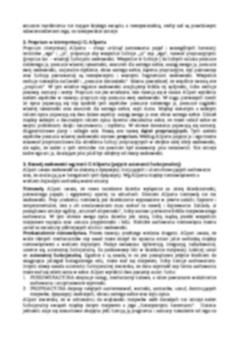 Pojecie i rodzaje cechy wg teorii G.Allporta - strona 2
