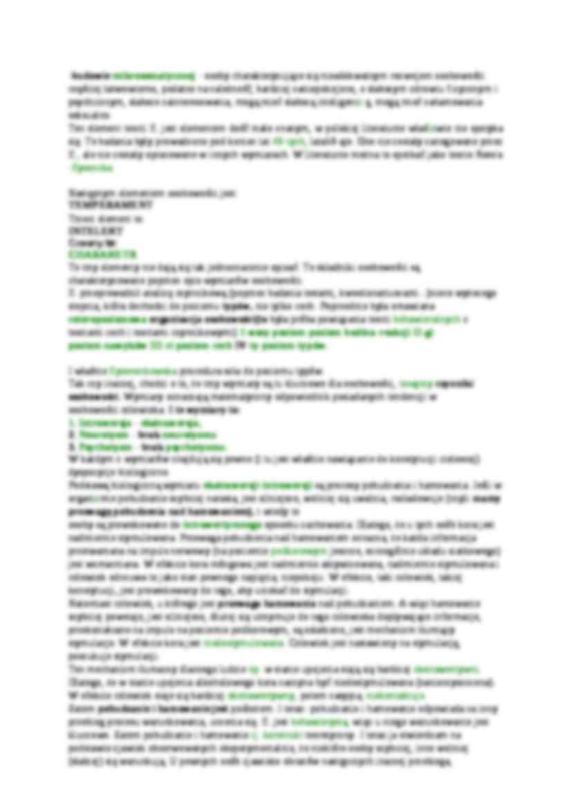 Psychologia osobowości - opracowanie  - strona 2