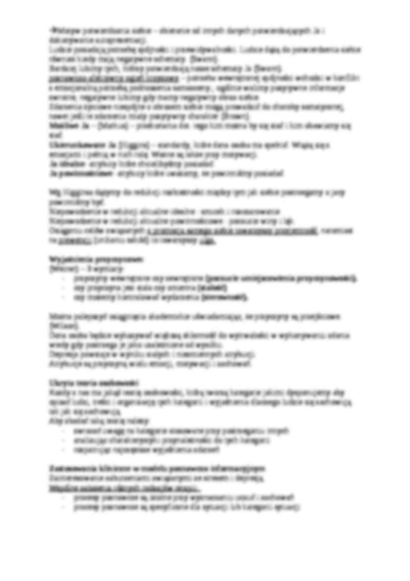 Poznawczo informacyjne ujęcie osobowości - opracowanie  - strona 2