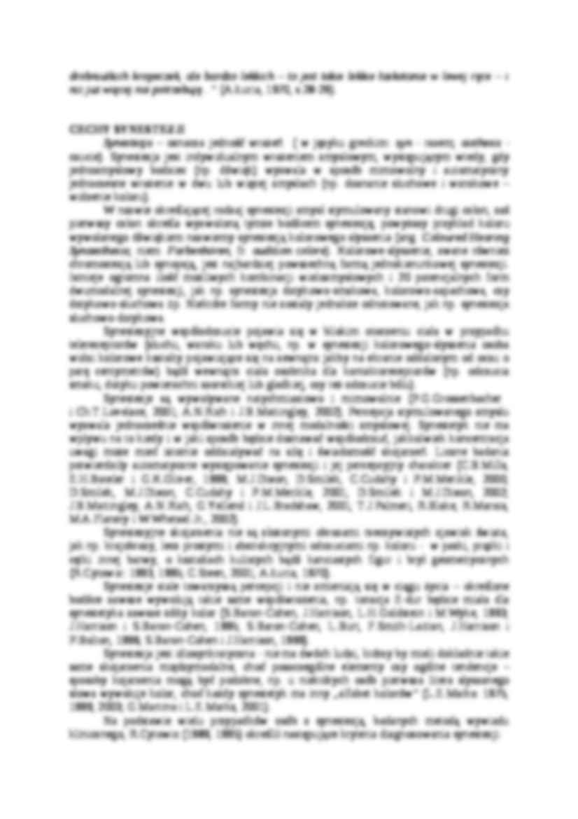 Synestezja - opracowanie  - strona 3