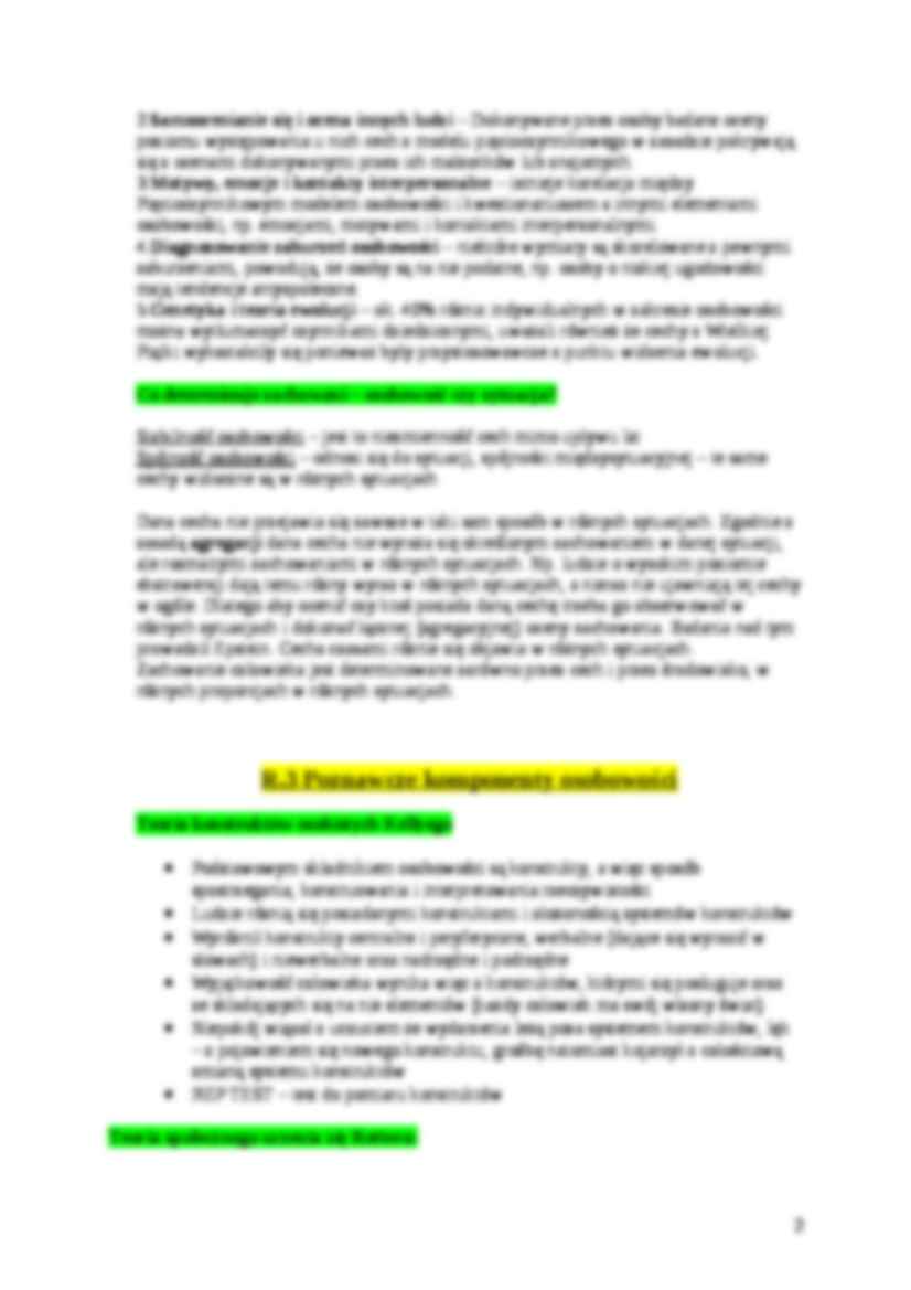 Cechy jako składnik osobowości - opracowanie  - strona 2