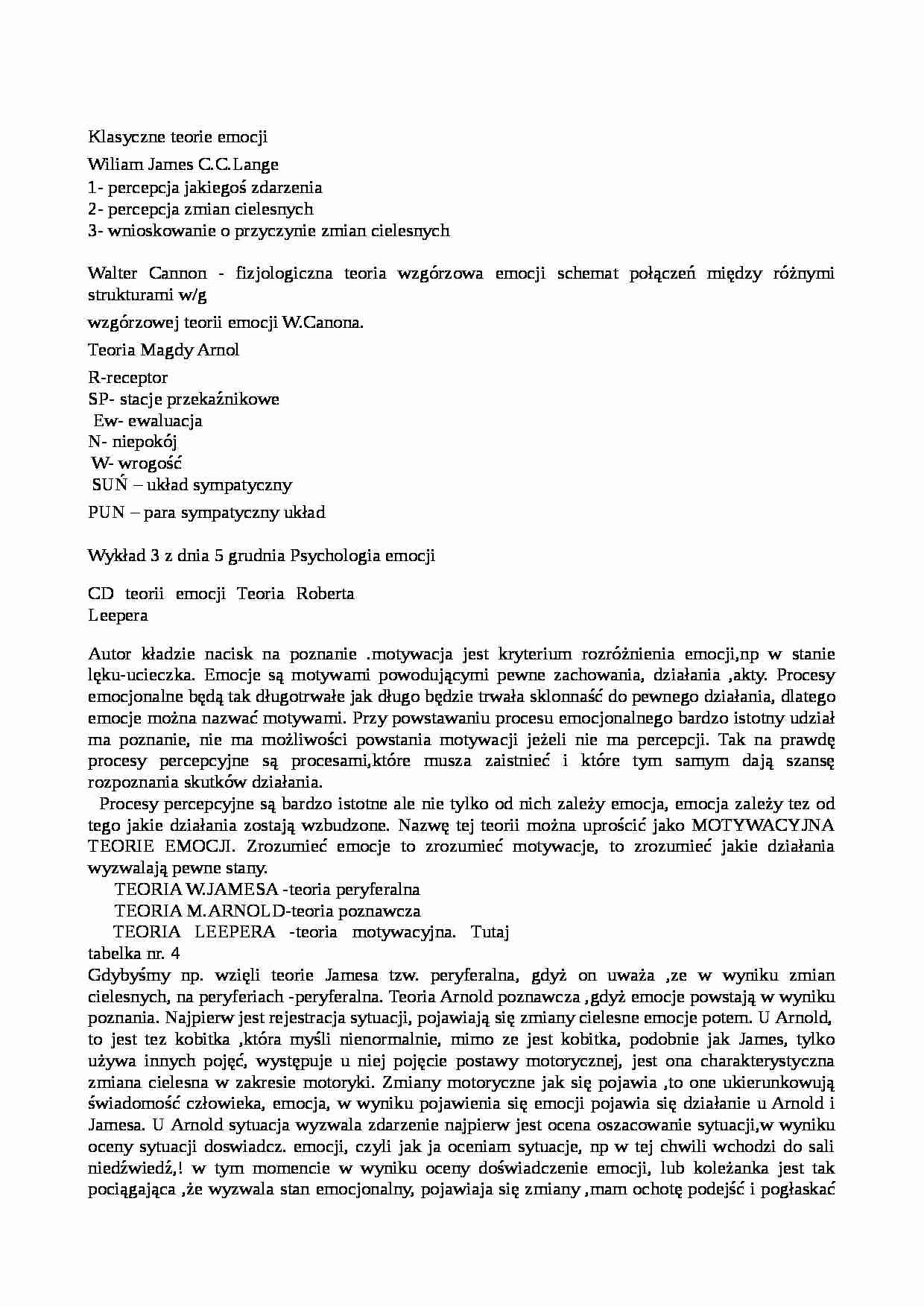 Emocje - wykład 3 - strona 1