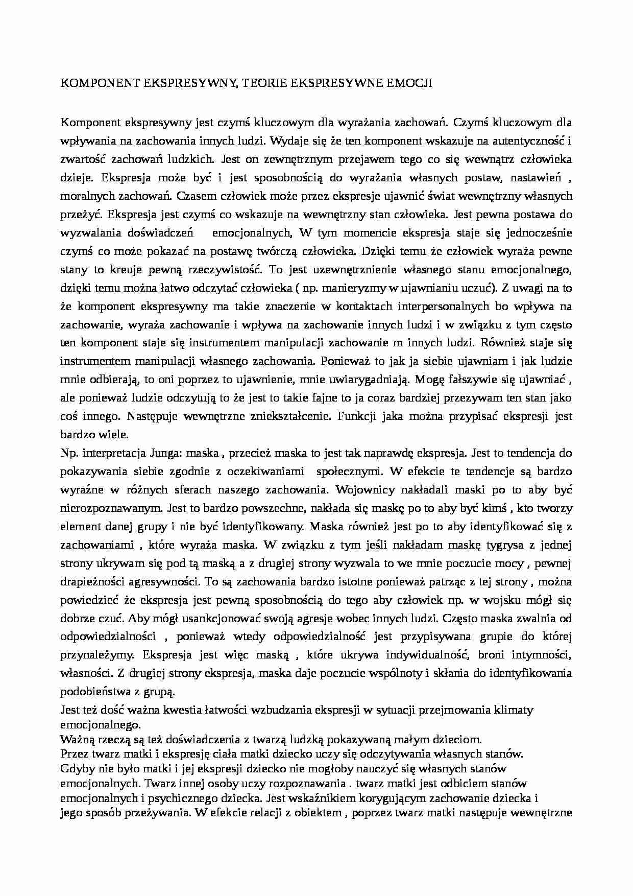 Emocje - wykład 4 - strona 1