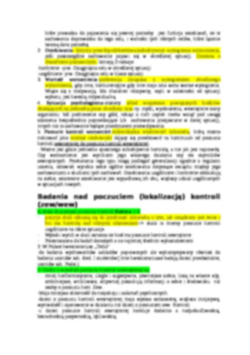 Społeczna teoria Rottera - ćwiczenia nr 7 - strona 3