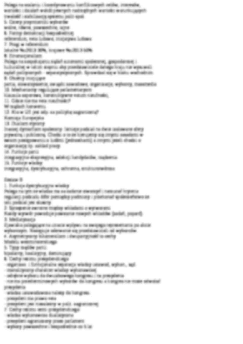 Nauka o polityce - egzamin, dr Dzwończyk - strona 2