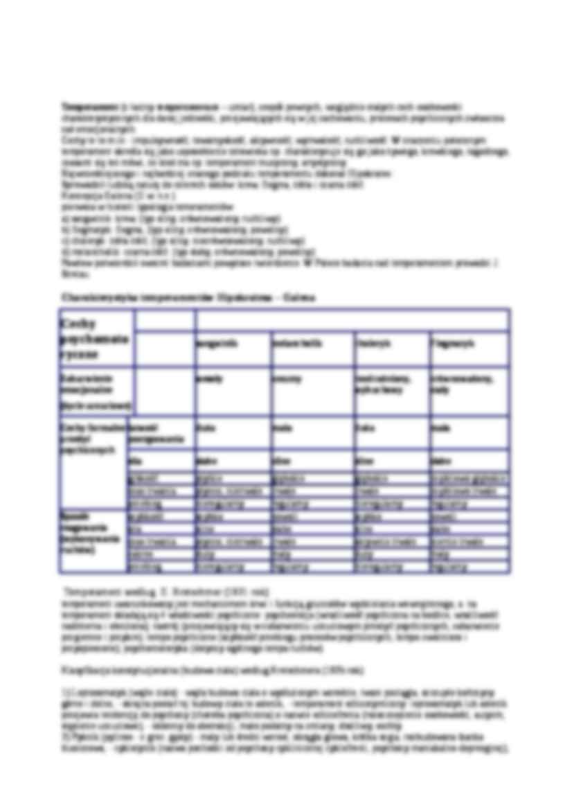Temperament w Psychologii - opracowanie  - strona 2