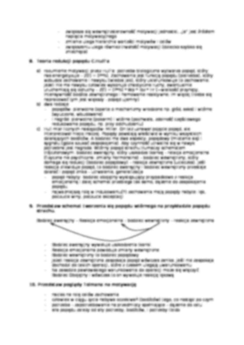 Psychologia osobowości - opracowanie pojęć - Motywacja - strona 3