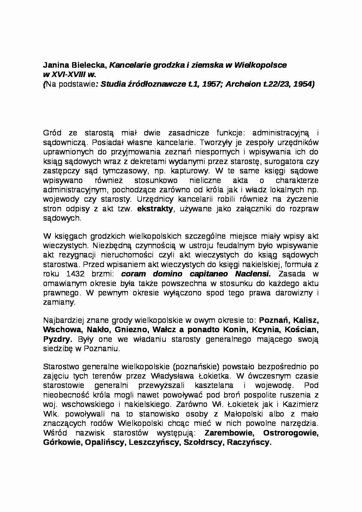 Kancelaria Wielkopolska - opracowanie  - strona 1