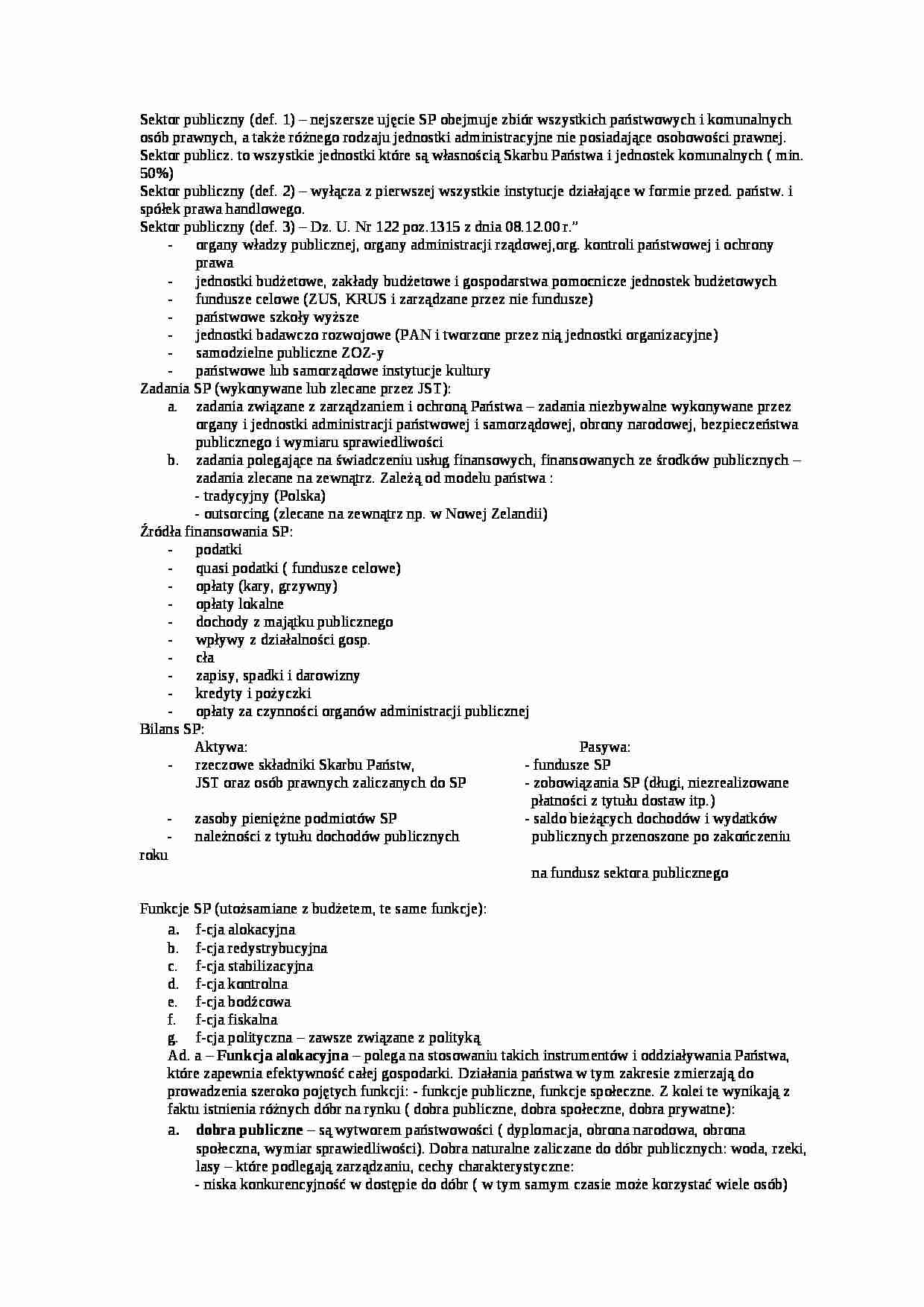 Finanse - ćwiczenia, dr Piszczek - strona 1