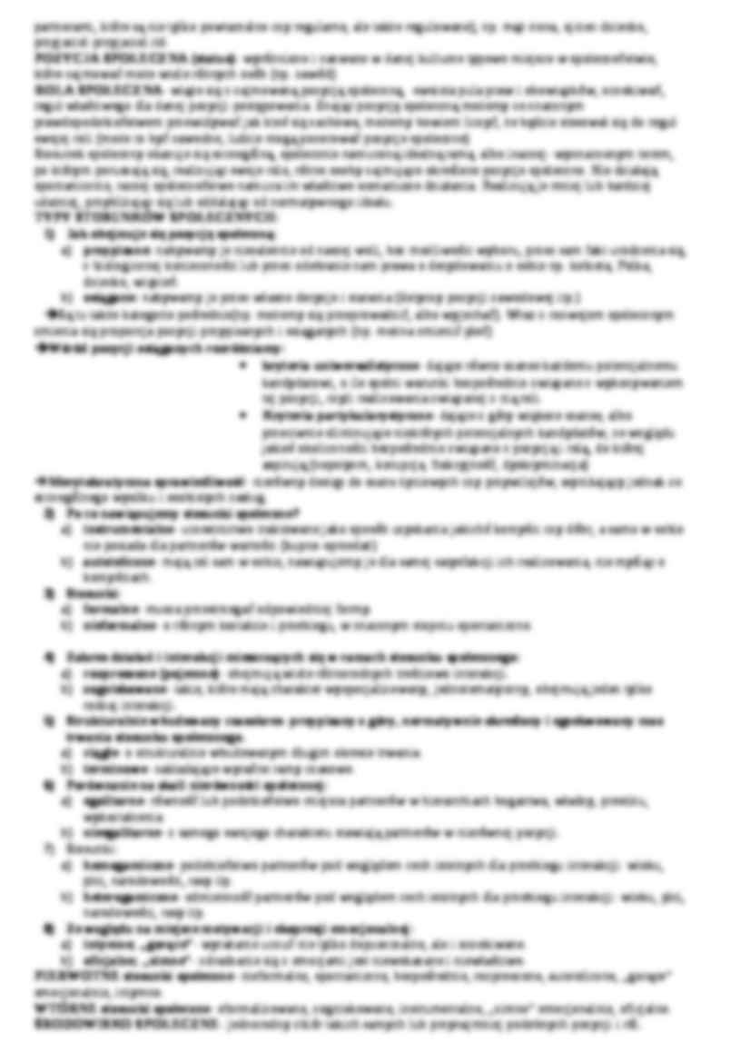 Socjologia - notatki  - strona 2