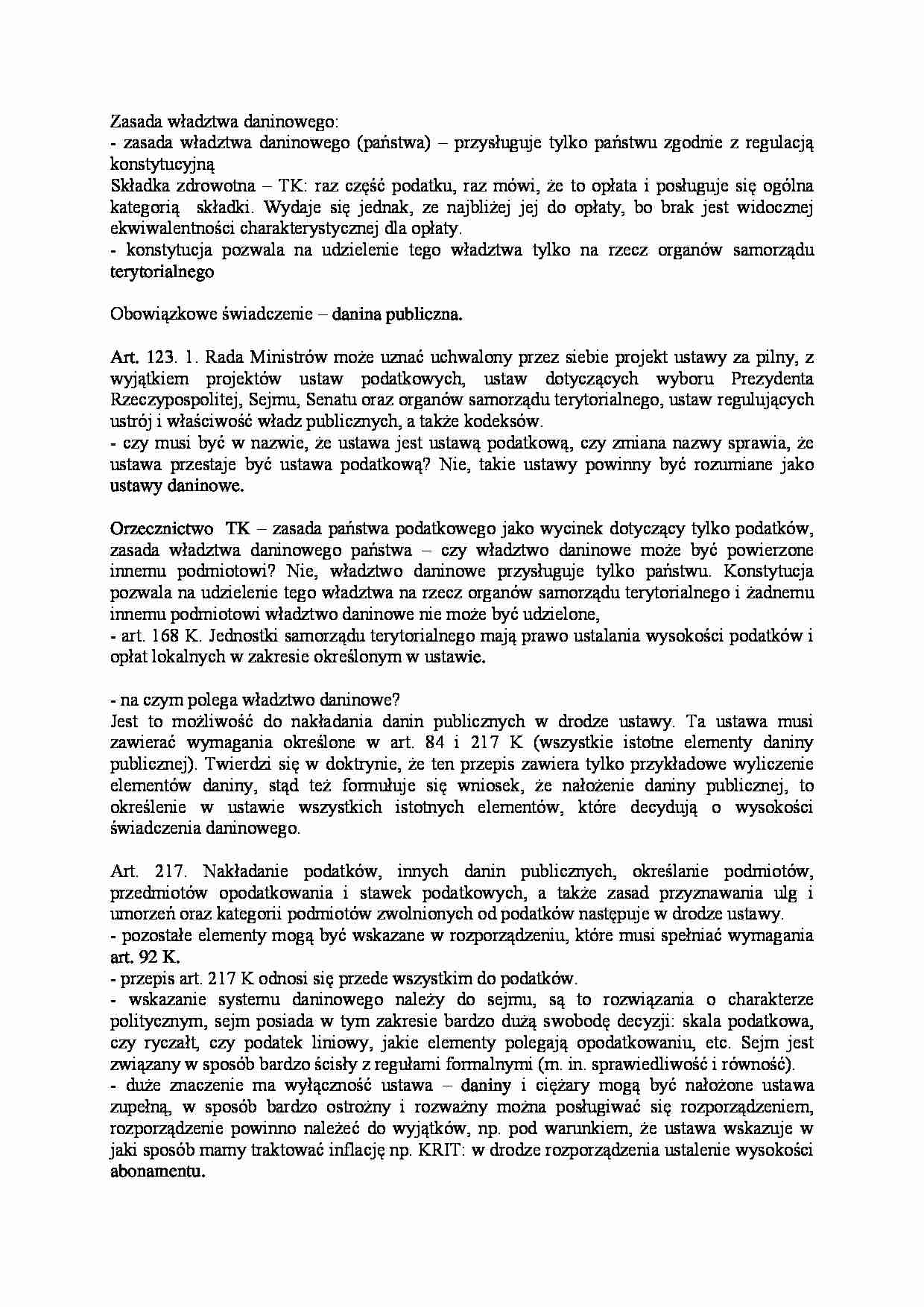 Zasada władztwa daninowego - strona 1