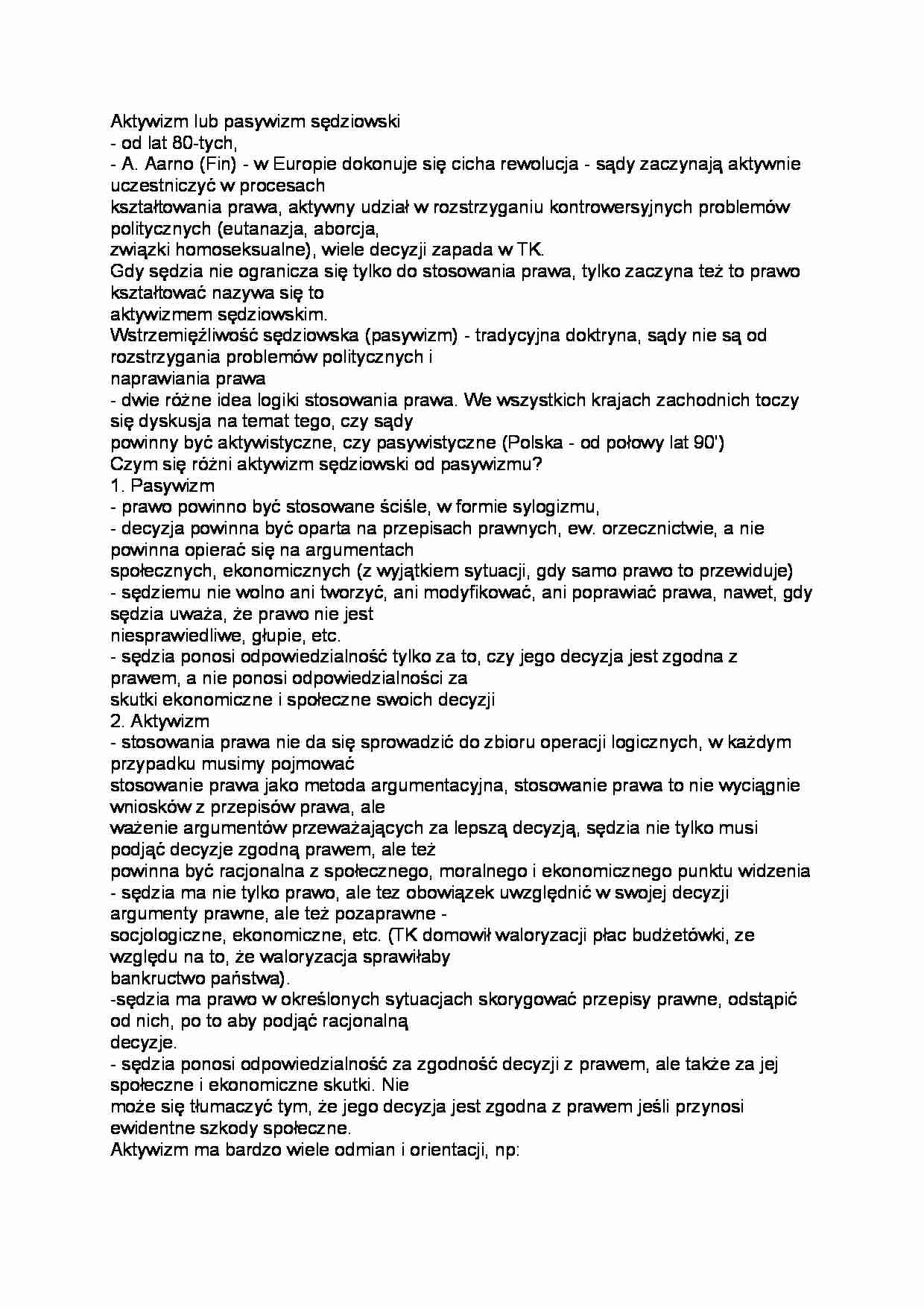 Aktywizm lub pasywizm sedziowski - strona 1