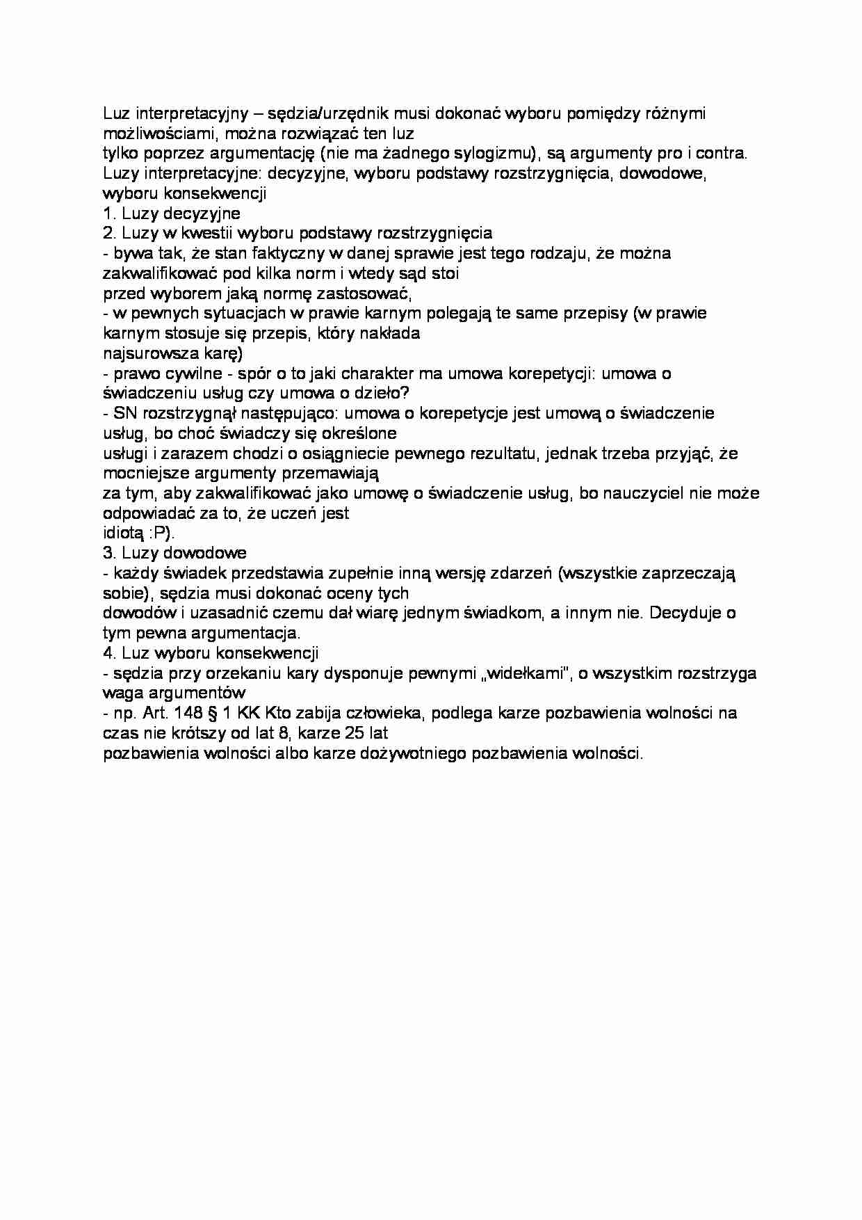 Luz interpretacyjny i dowodowy - strona 1