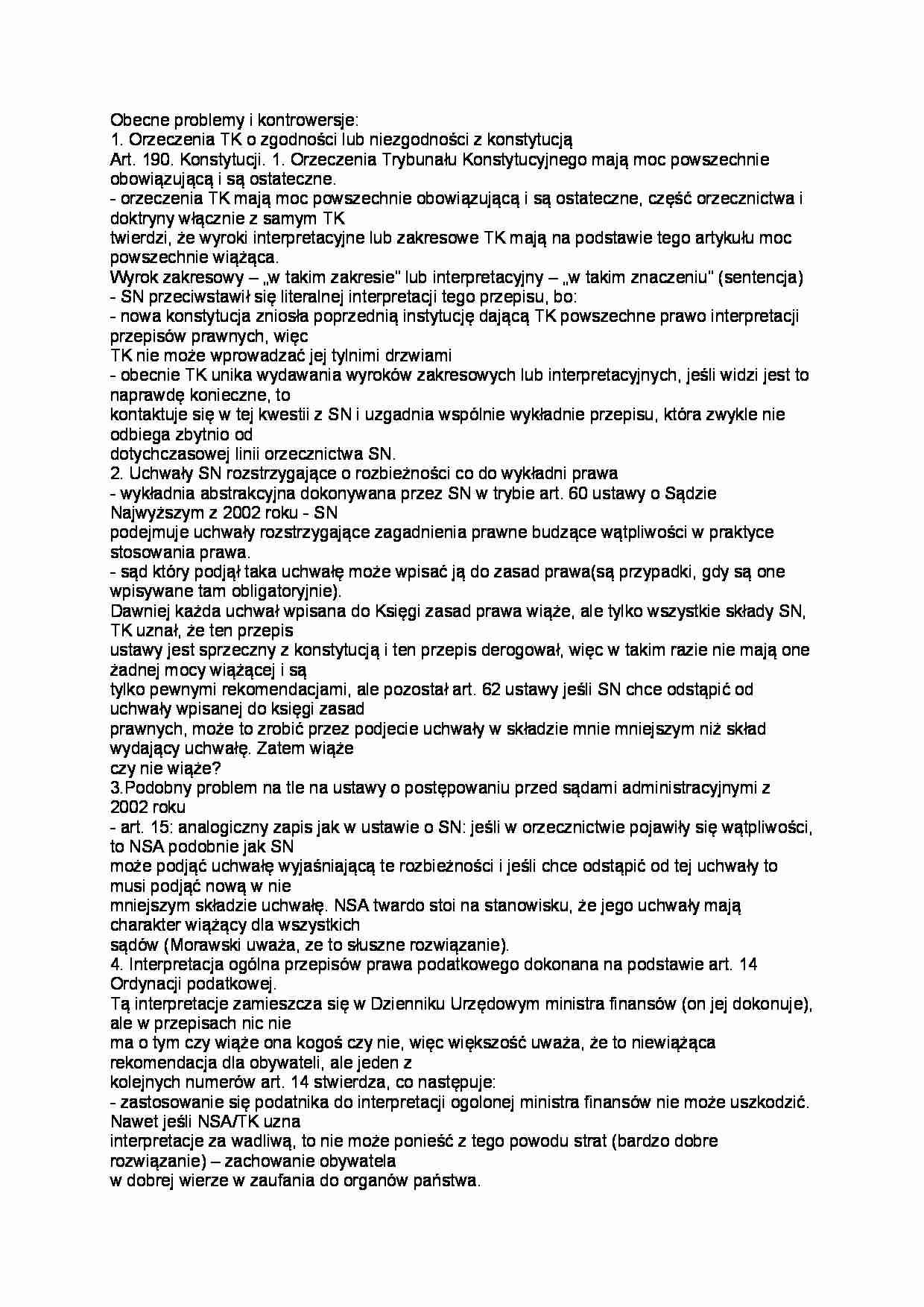 Obecne problemy i kontrowersje - strona 1