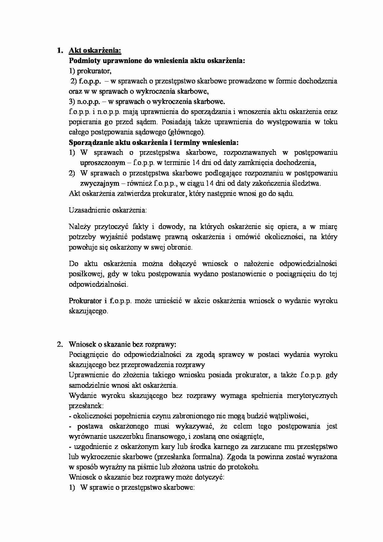 Akt oskarżenia - omówienie - strona 1