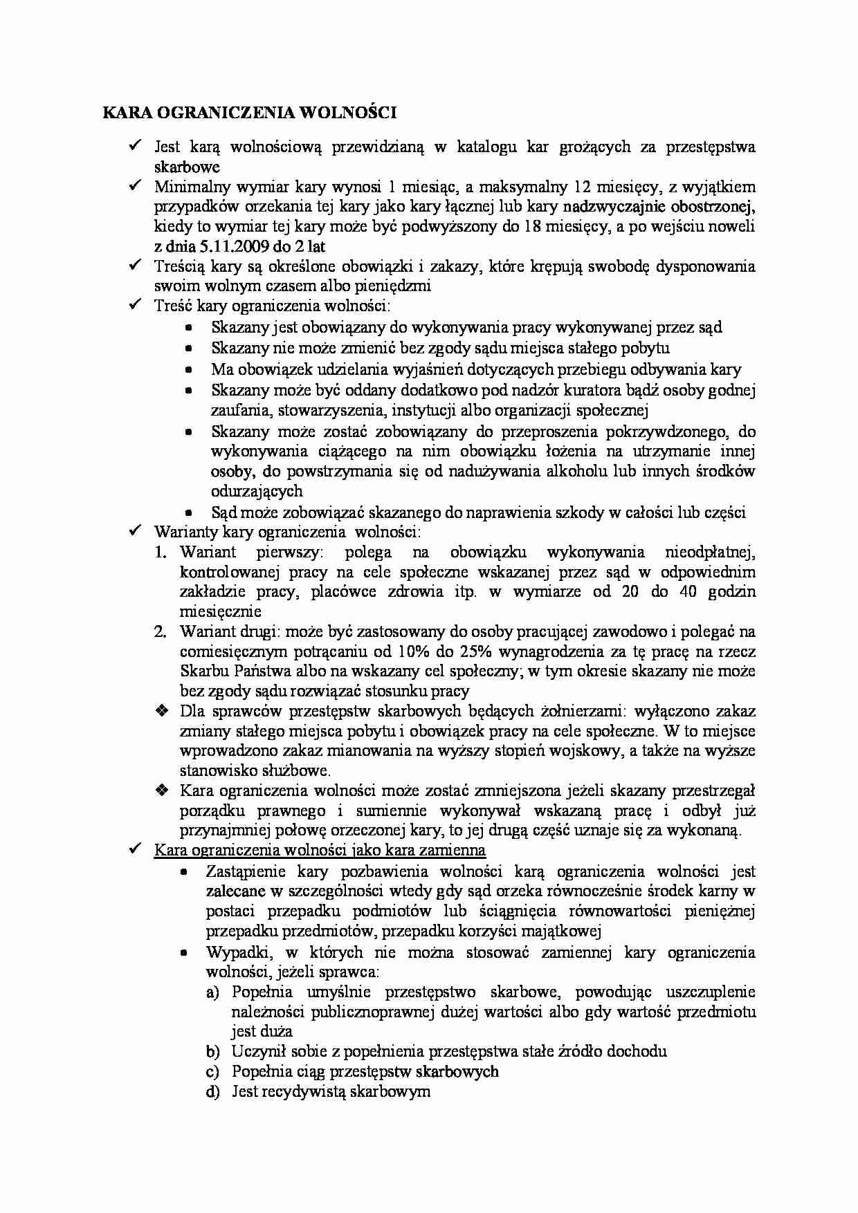 Kara ograniczenia wolności - strona 1