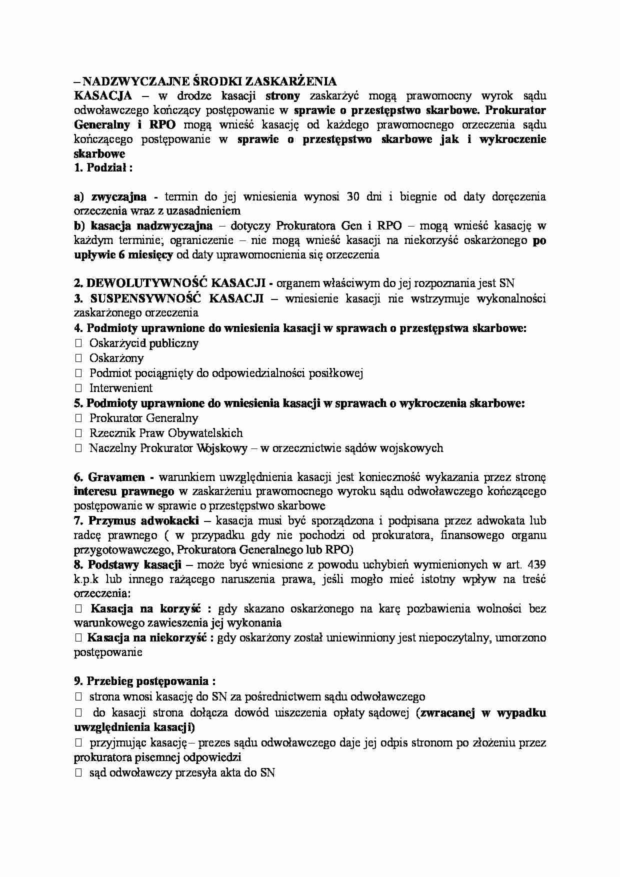 Nadzwyczajne środki zaskarżenia - strona 1