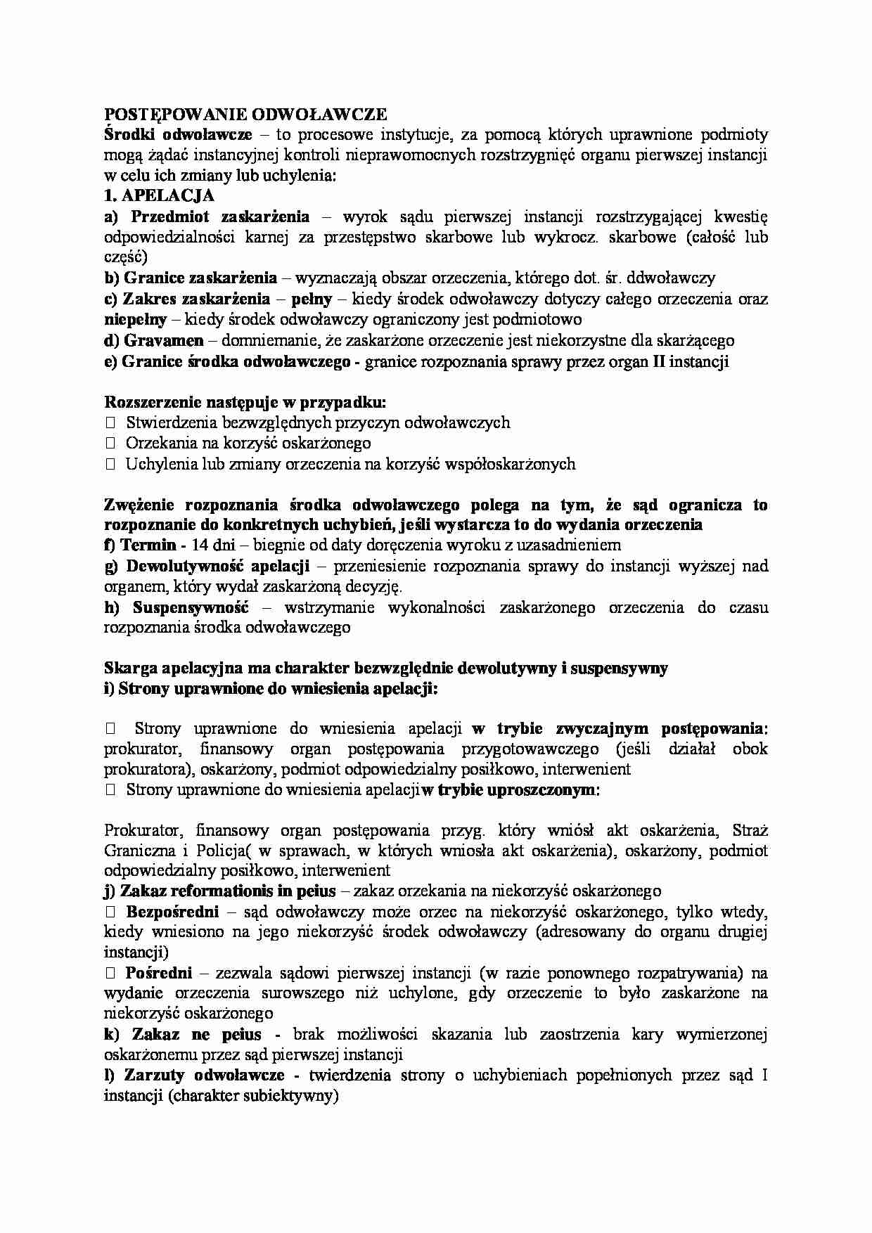Postępowanie odwoławcze, apelacja - strona 1