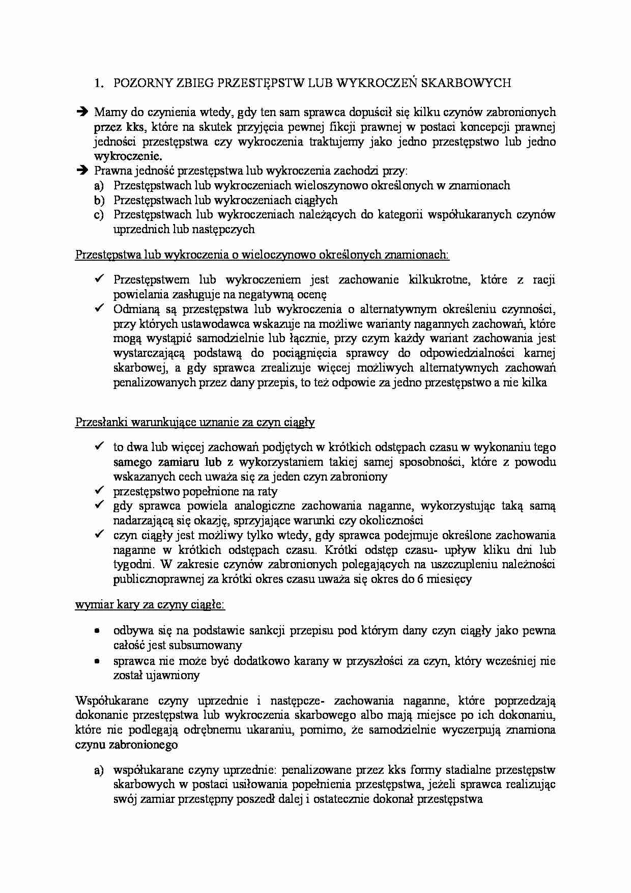 Pozorny zbieg przestępstw i wykroczeń skarbowych - strona 1