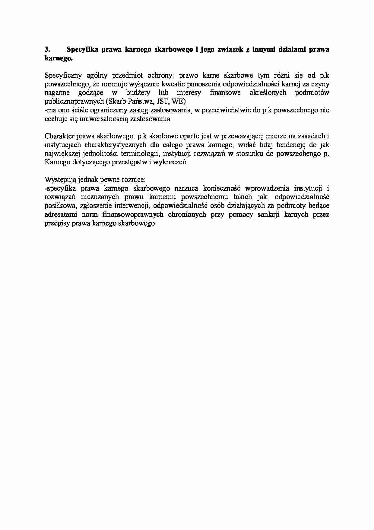 Specyfika prawa karnego skarbowego - strona 1