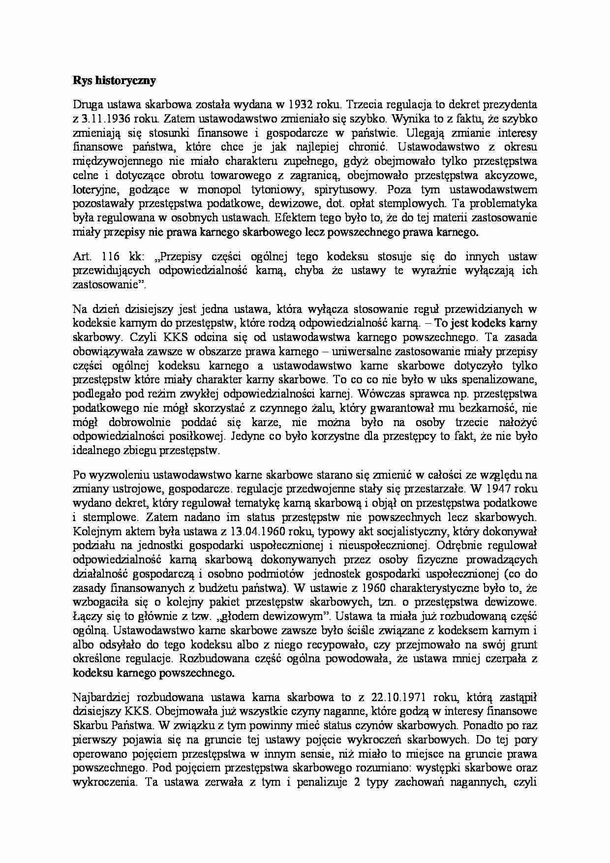 Ustawa skarbowa - rys historyczny - strona 1