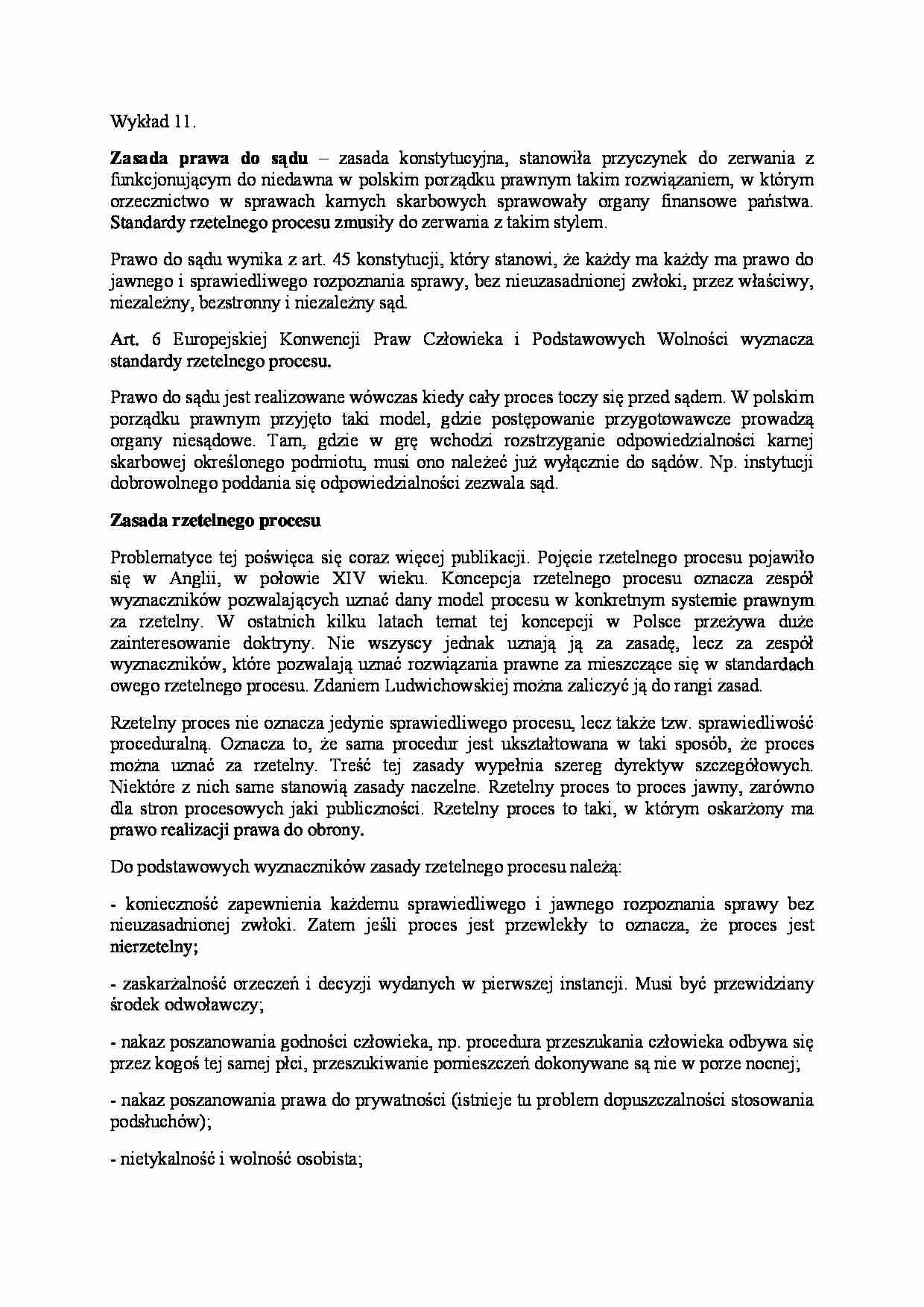 Zasada prawa do sądu - strona 1