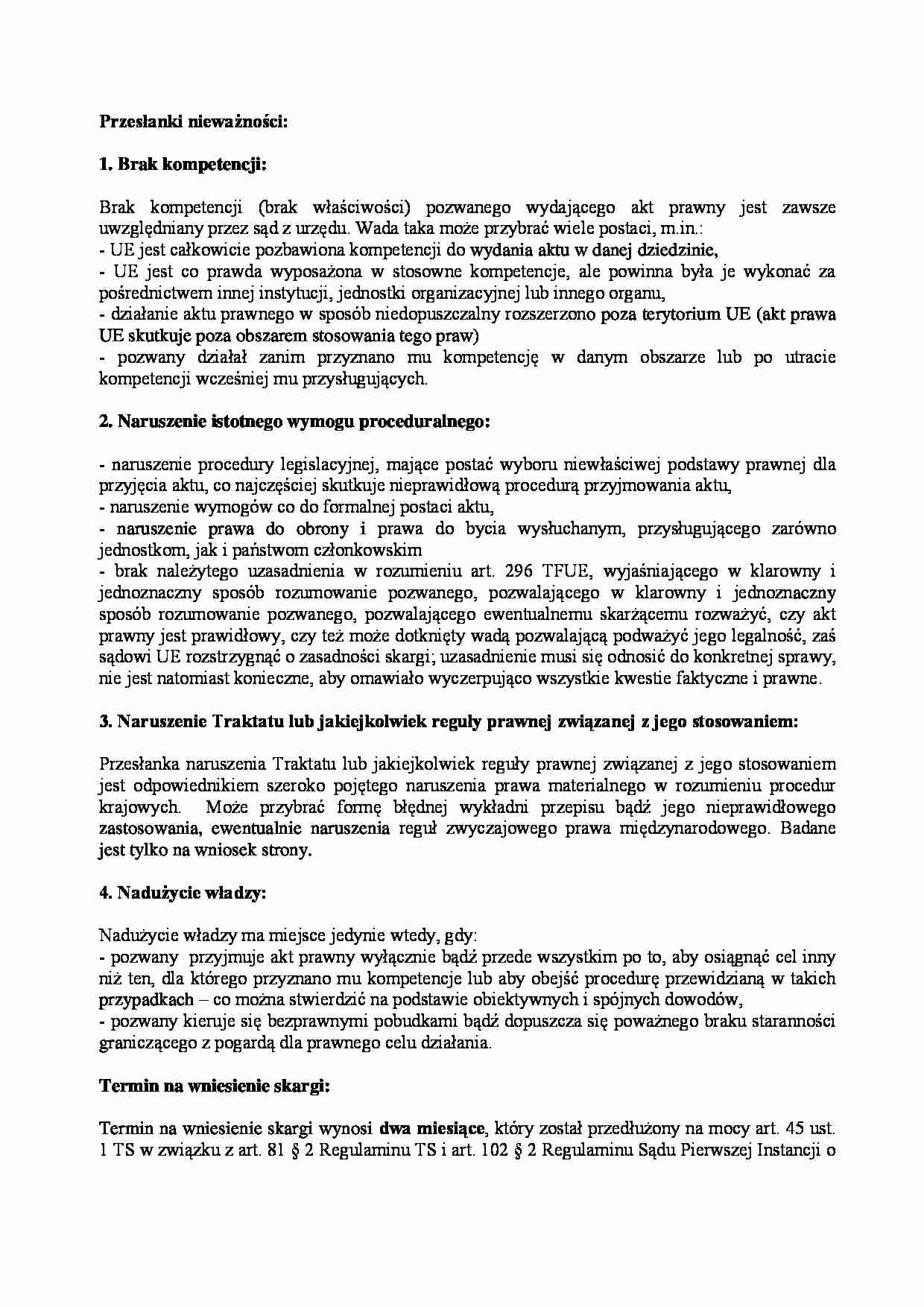 Przesłanki nieważności - wykład - strona 1