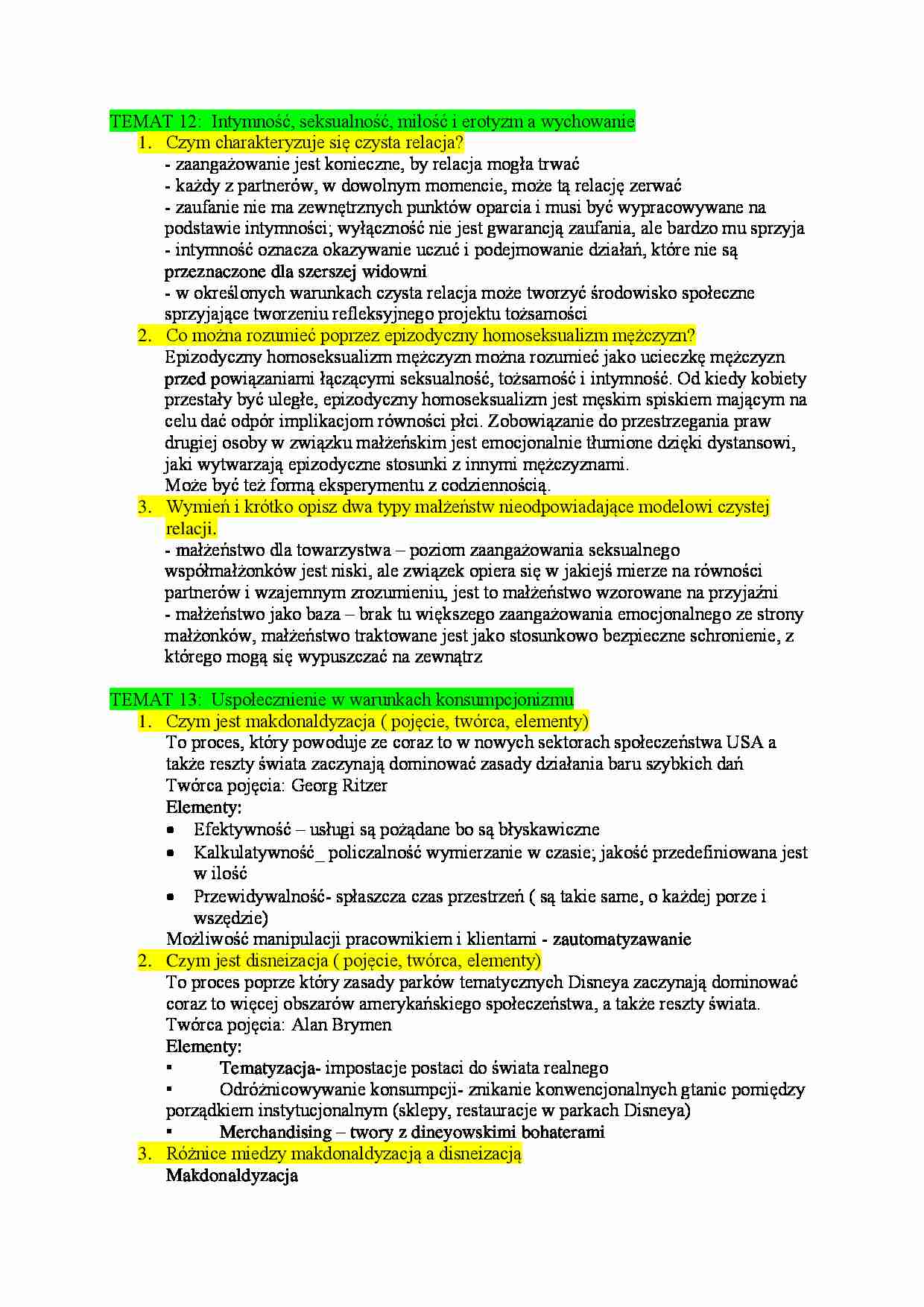 Wstęp do socjologii - wykład - strona 1