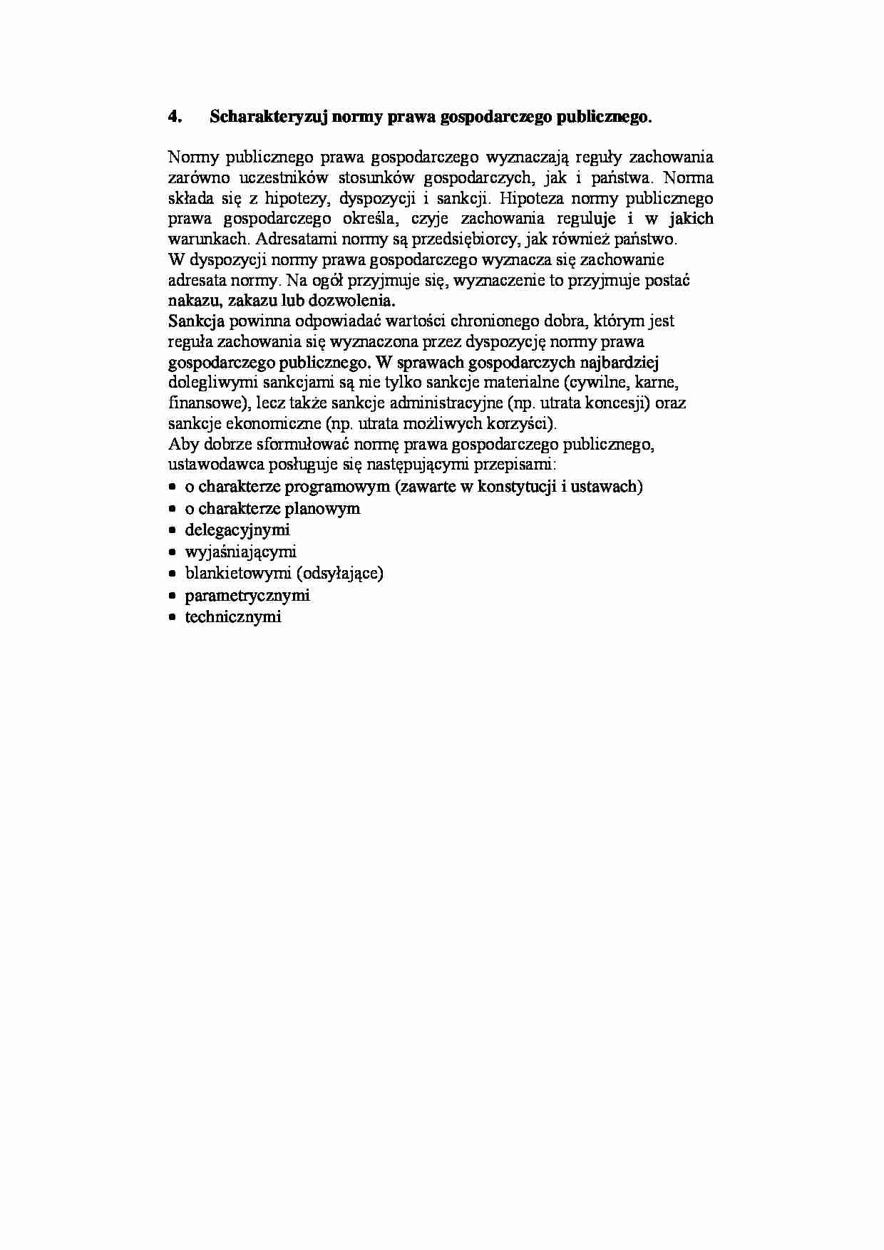 Normy prawa gospodarczego publicznego - strona 1