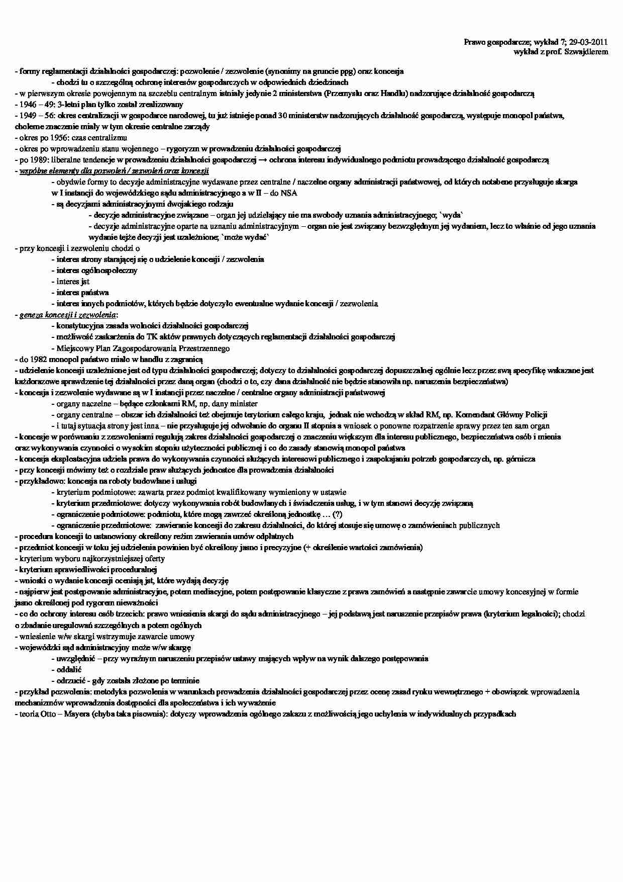 Prawo gospodarcze - wykład - strona 1