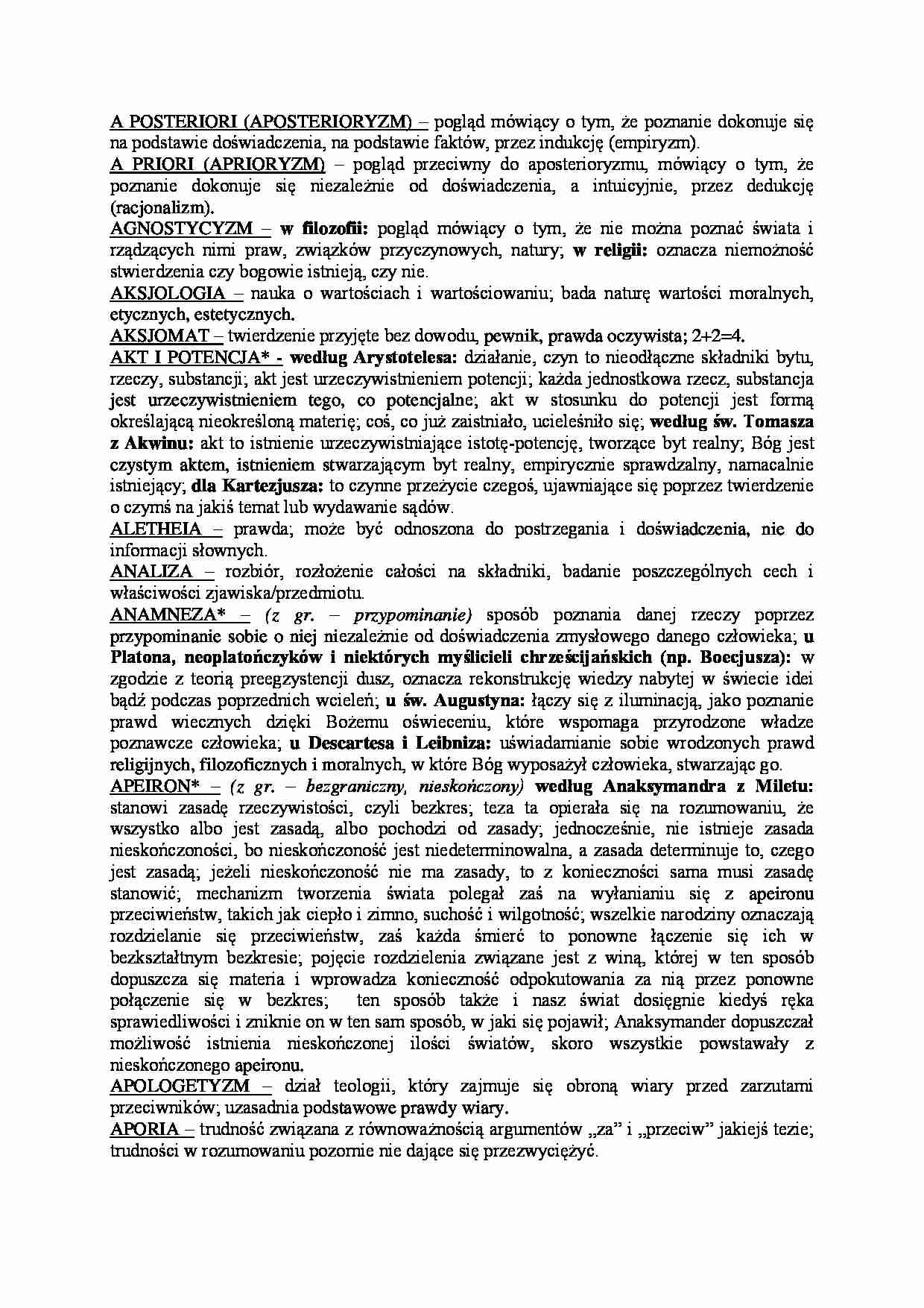 Pojęcia na egzamin - strona 1