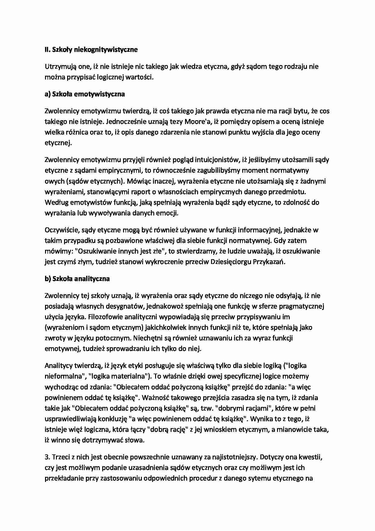 Szkoły niekognitywistyczne i emotywistyczne - strona 1