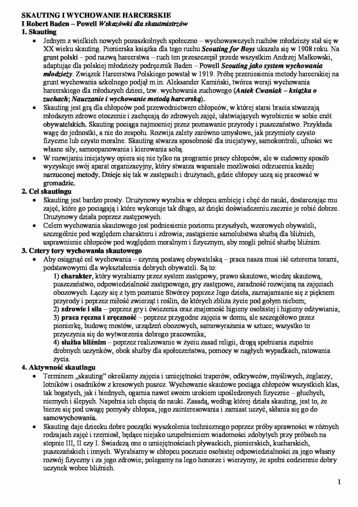 Skauting i wychowanie harcerskie - strona 1