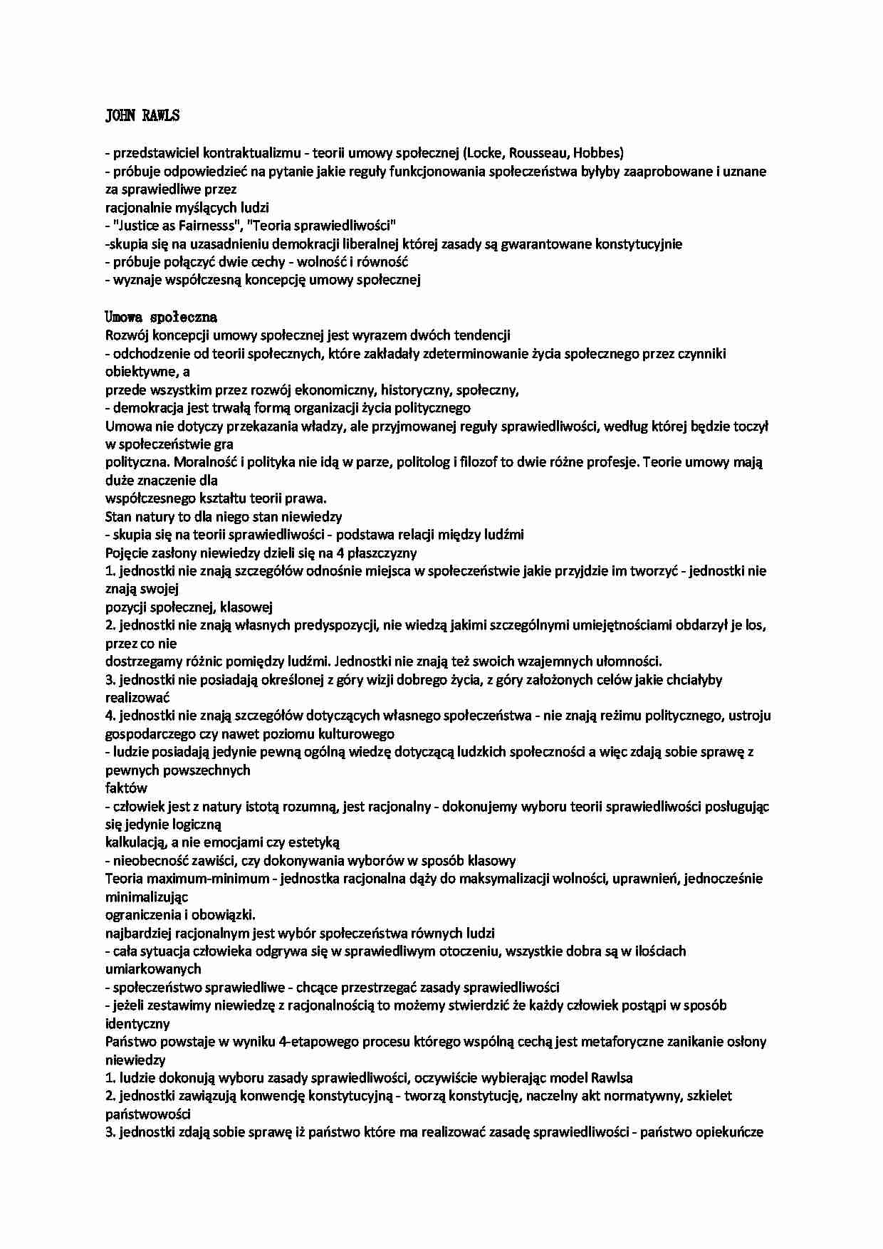 JOHN RAWLS - strona 1