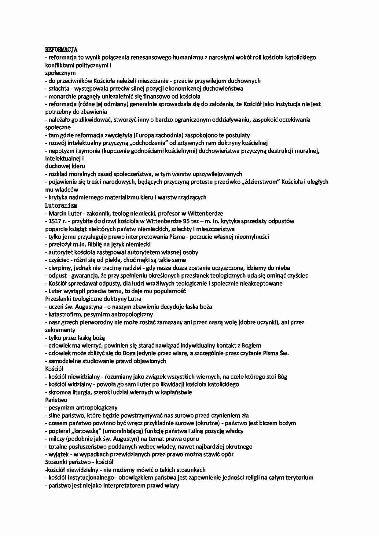 Reformacja-omówienie - strona 1